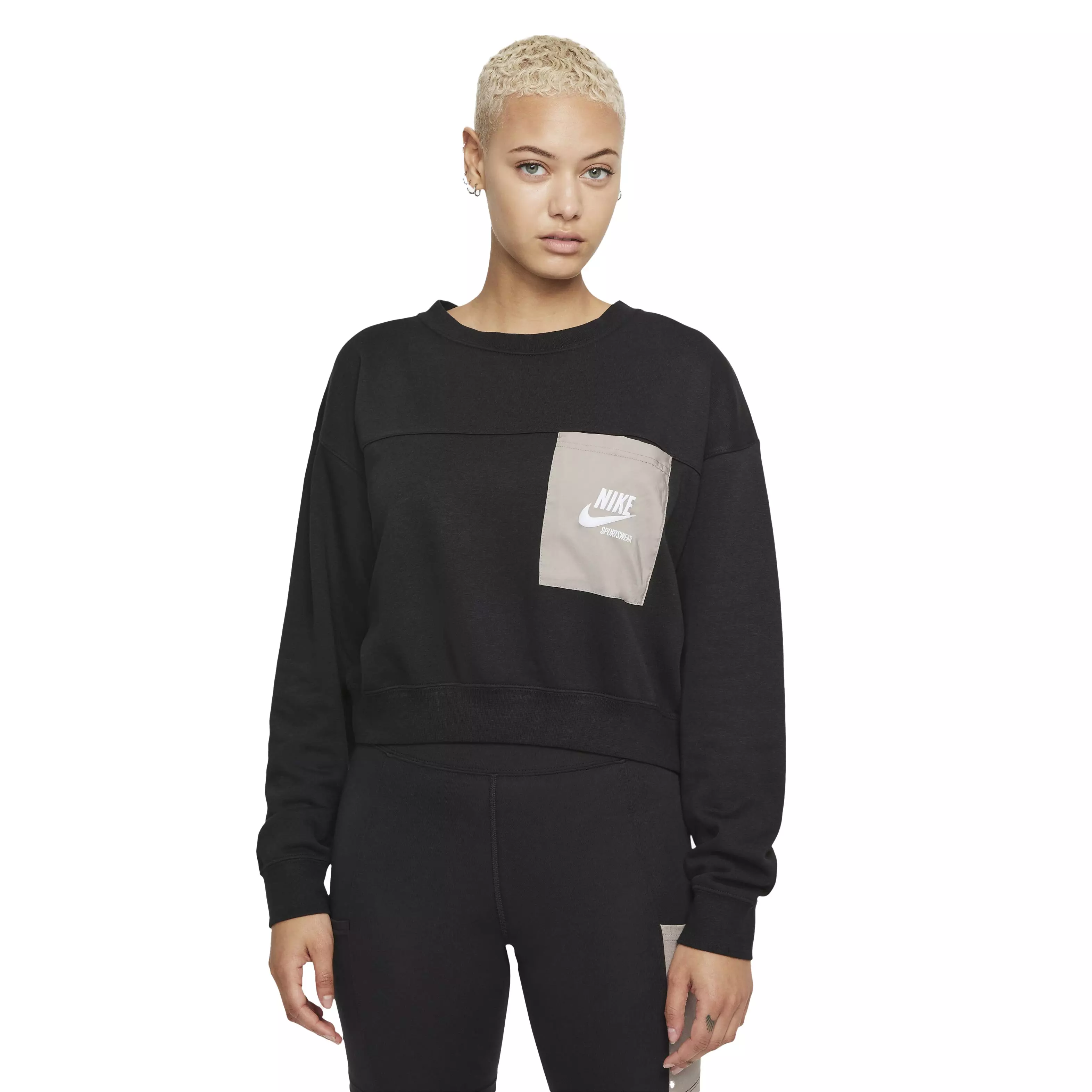 Nike sportswear heritage women's fleece crew online